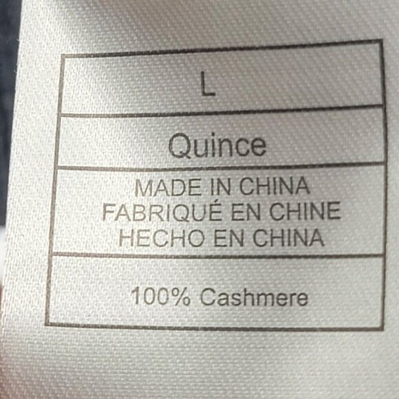 Quince Sweater Men L Blue Cashmere Preppy Career Holiday Minimalist Oversized - Picture 7 of 9